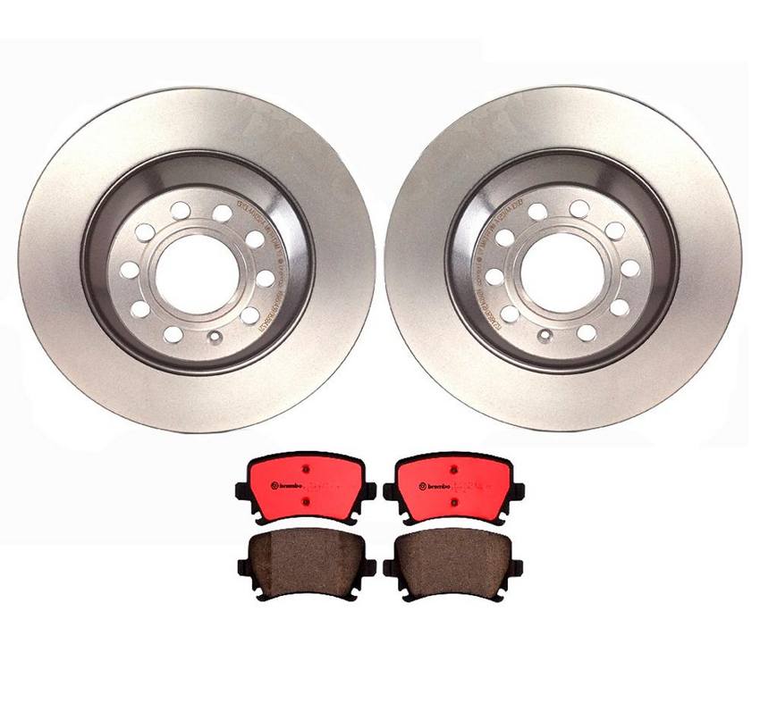 Audi Brembo Brake Kit - Pads and Rotors Rear (302mm) (Ceramic) 8E0698451J - Brembo 1539290KIT